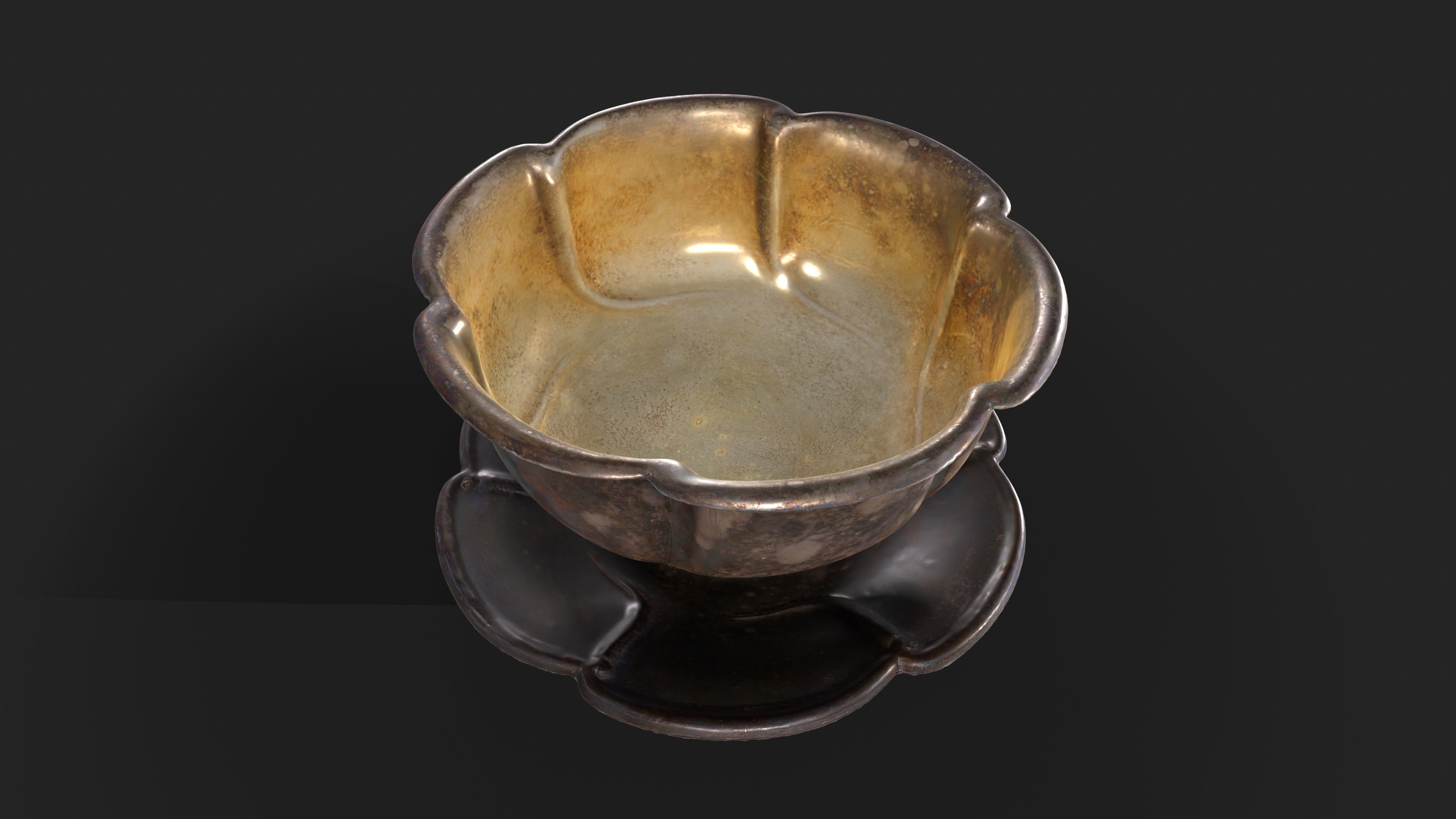 Candy Bowl Low-poly 3D model_5