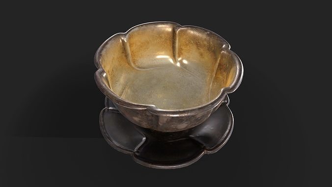 Candy Bowl Low-poly 3D model 5