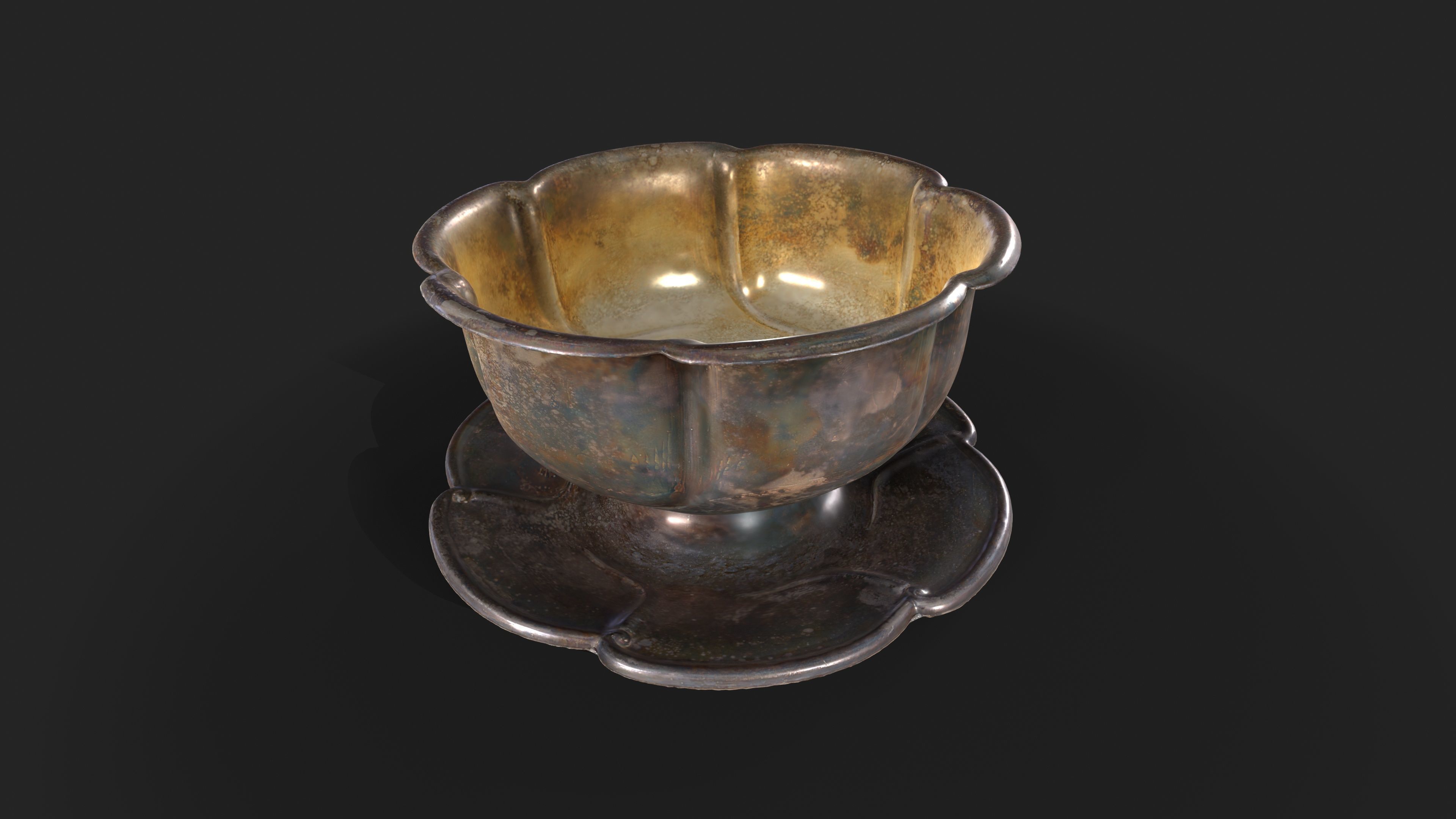 Candy Bowl Low-poly 3D model_3