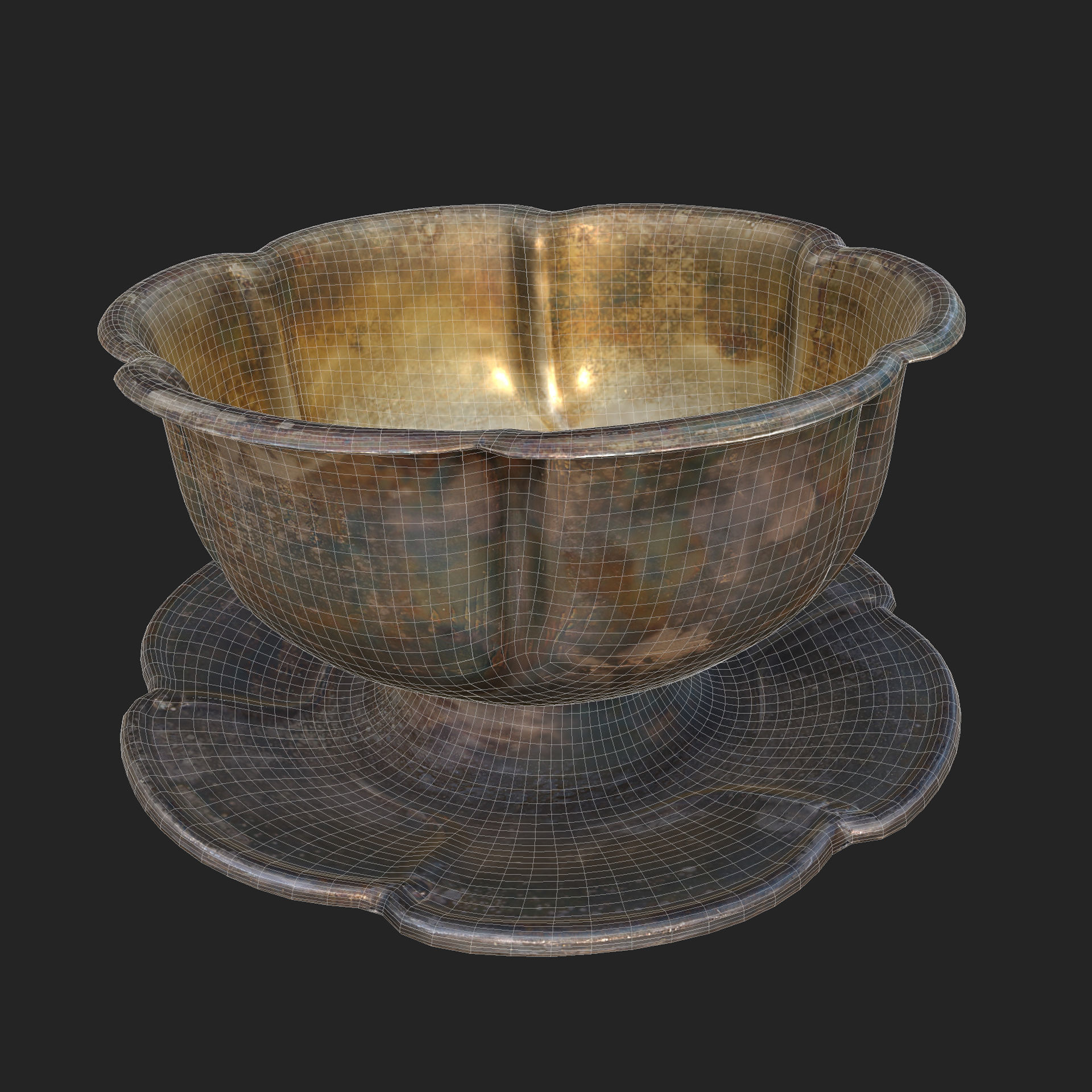 Candy Bowl Low-poly 3D model_10