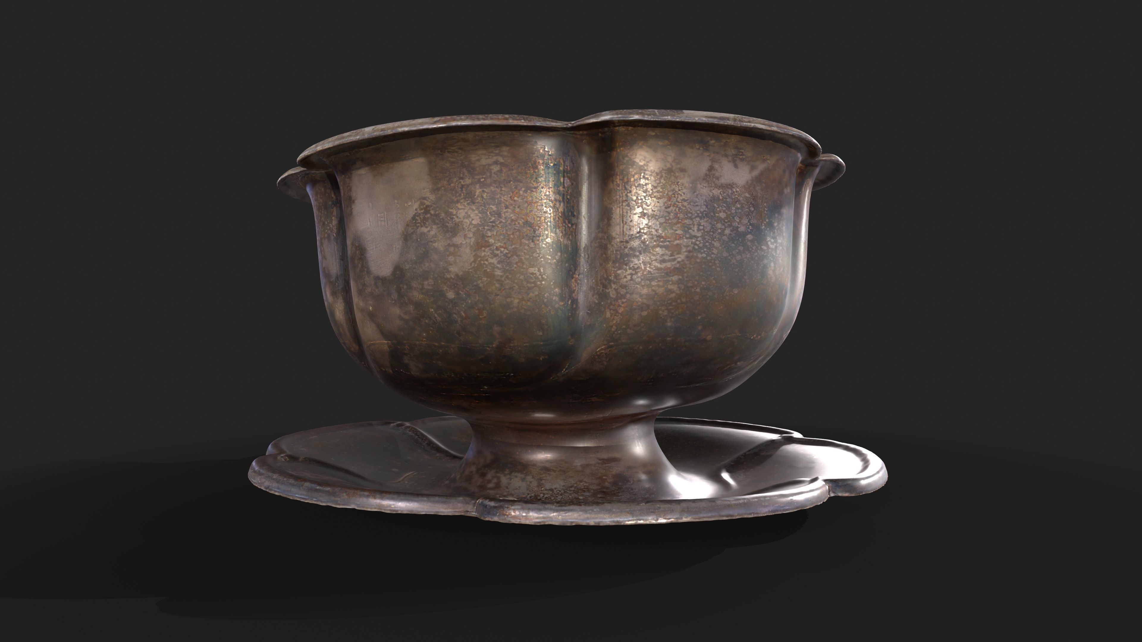 Candy Bowl Low-poly 3D model_8