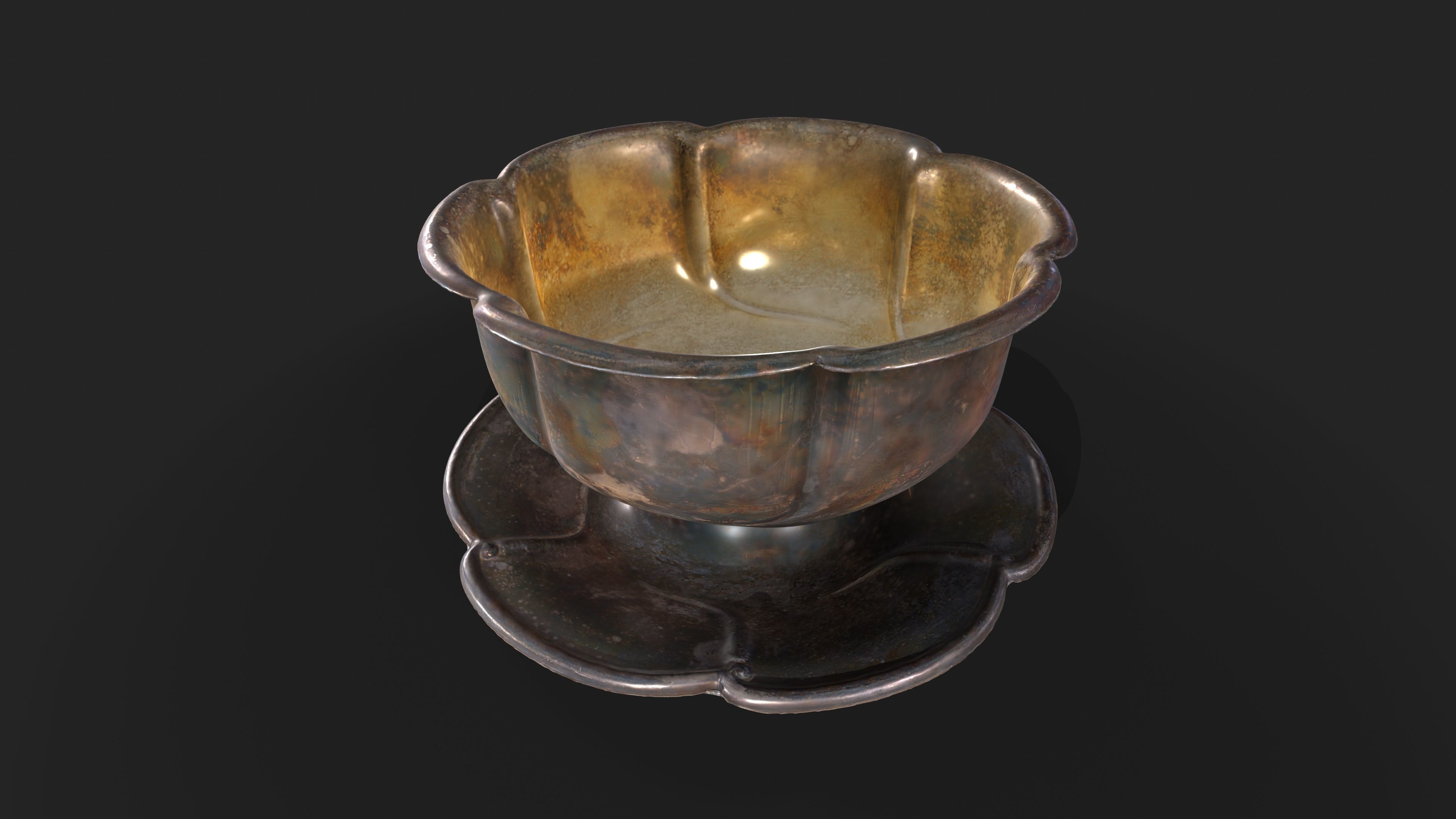 Candy Bowl Low-poly 3D model_6
