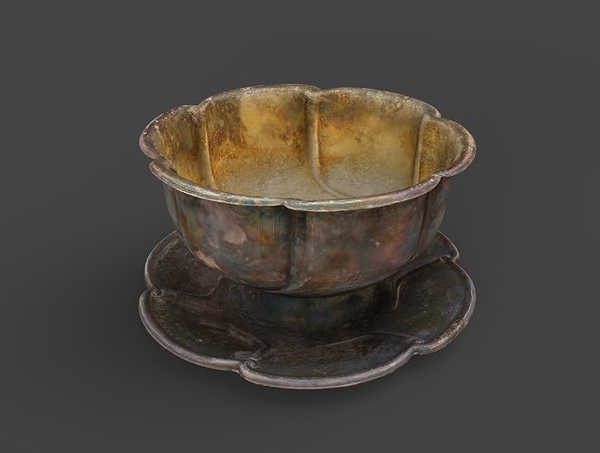 Candy Bowl Low-poly 3D model 7