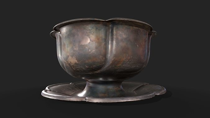 Candy Bowl Low-poly 3D model 3