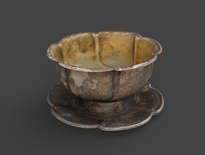 Candy Bowl Low-poly 3D model 4
