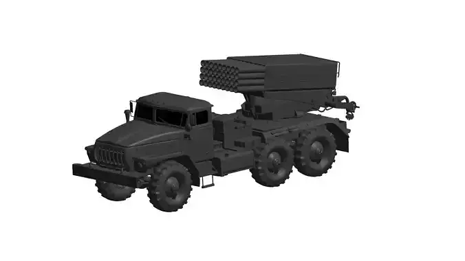 vehicle multiple rocket launcher 3D model