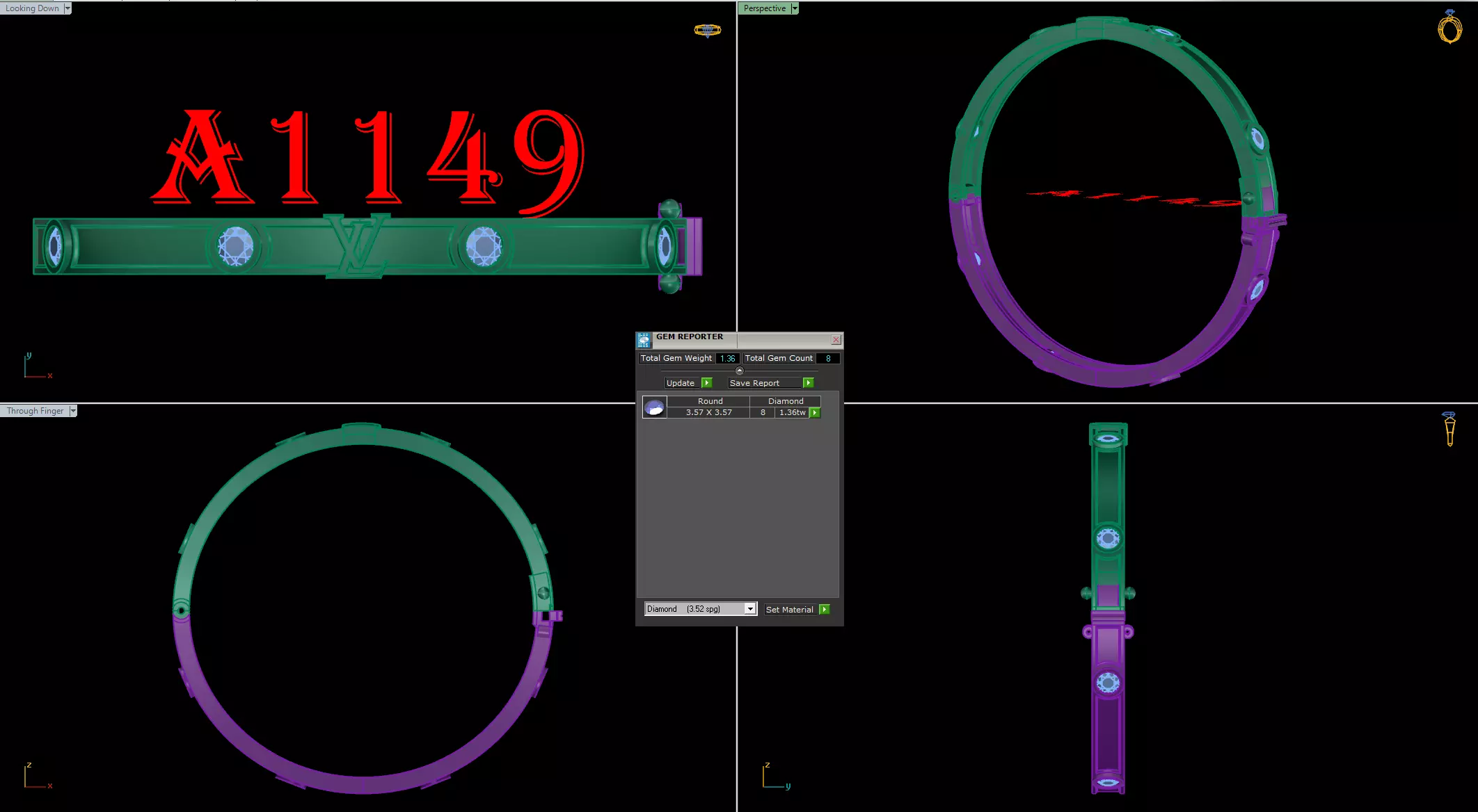 bangle bracelet 3D print model_0