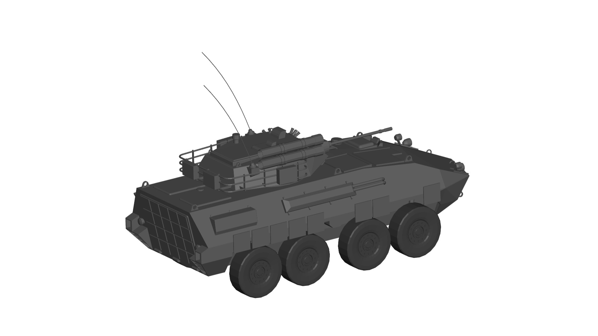 armoured fighting vehicle - APC 3D model_1