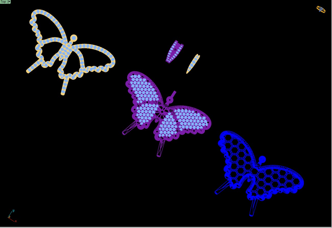 Custom Gorgeous Butterfly Men Women Iced Out Butterfly Pendant 3D print model_18