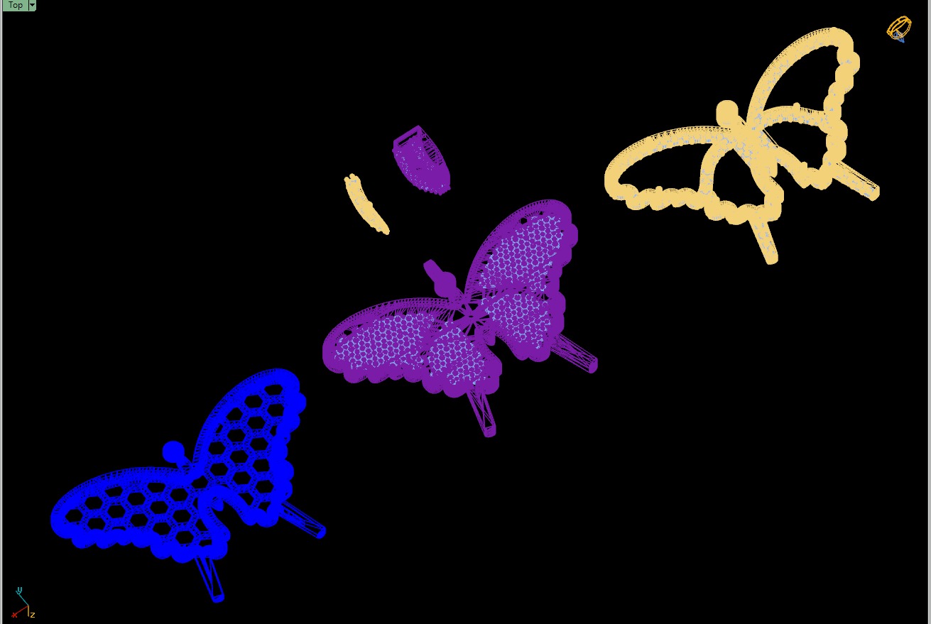 Custom Gorgeous Butterfly Men Women Iced Out Butterfly Pendant 3D print model_19