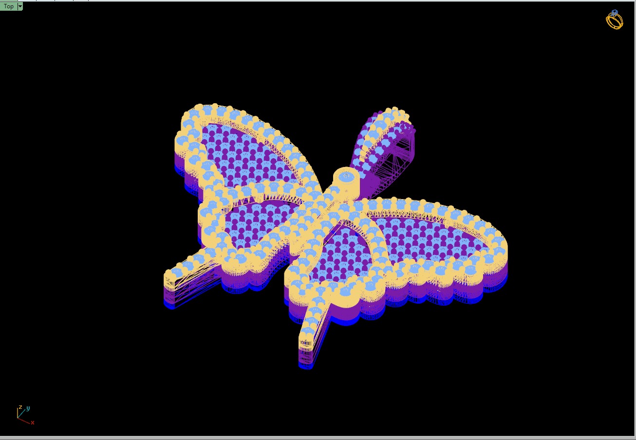 Custom Gorgeous Butterfly Men Women Iced Out Butterfly Pendant 3D print model_17