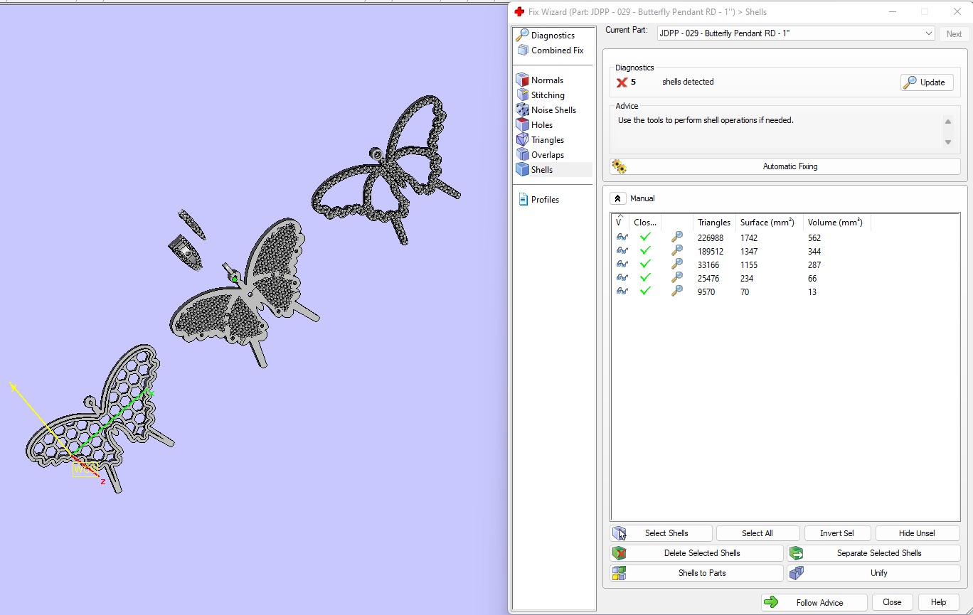 Custom Gorgeous Butterfly Men Women Iced Out Butterfly Pendant 3D print model_22