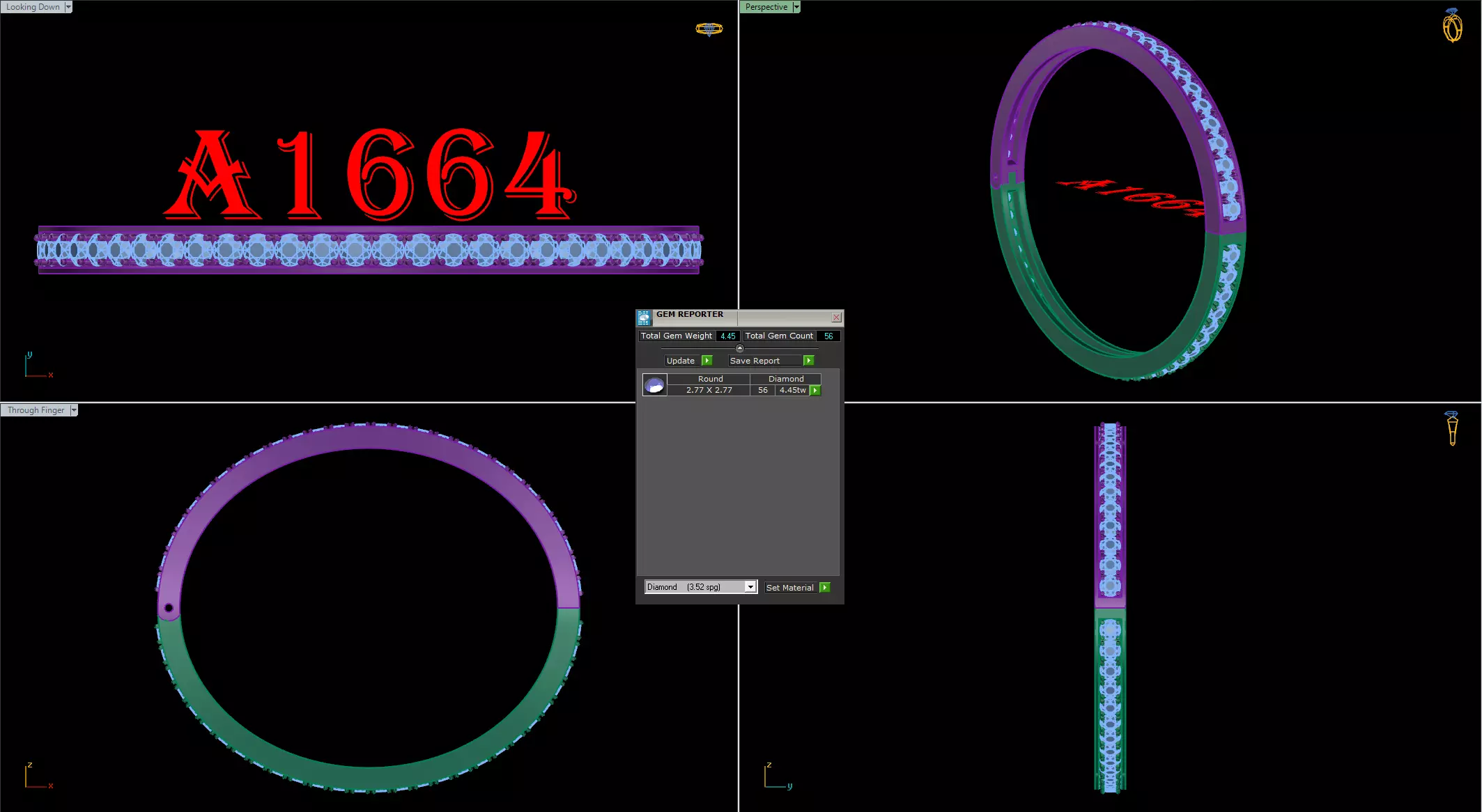 bangle bracelet 3D print model_0