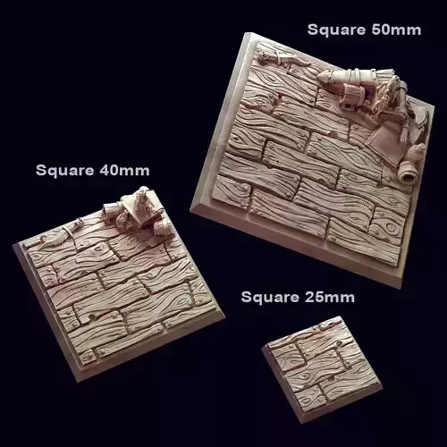 Mini Bases - Wood Floors - Tavern - Square Pack