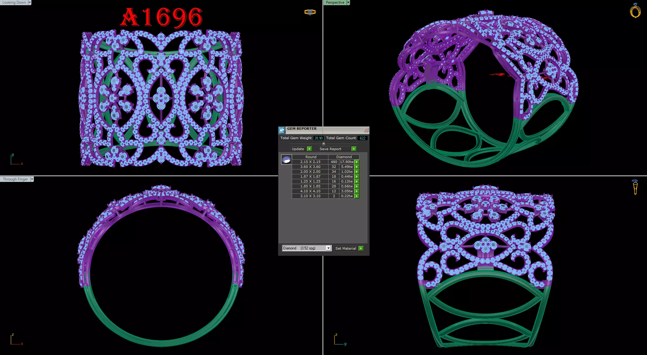 bangle bracelet 3D print model_0