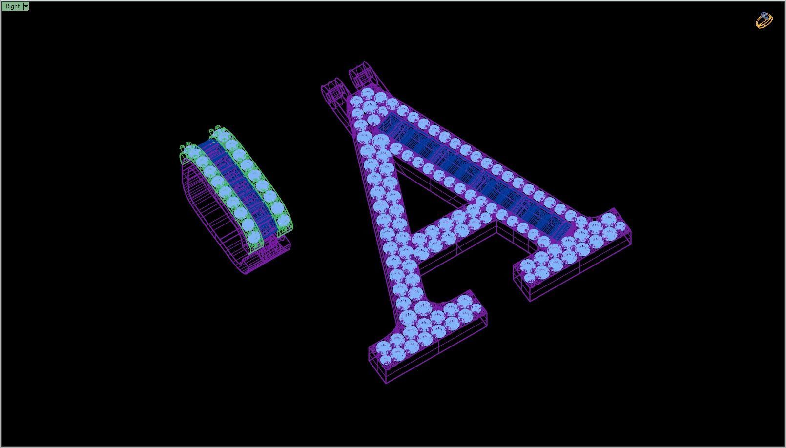 Custom Initial A Letter Diamond Pendant A to Z Alphabet Necklace 3D print model_14