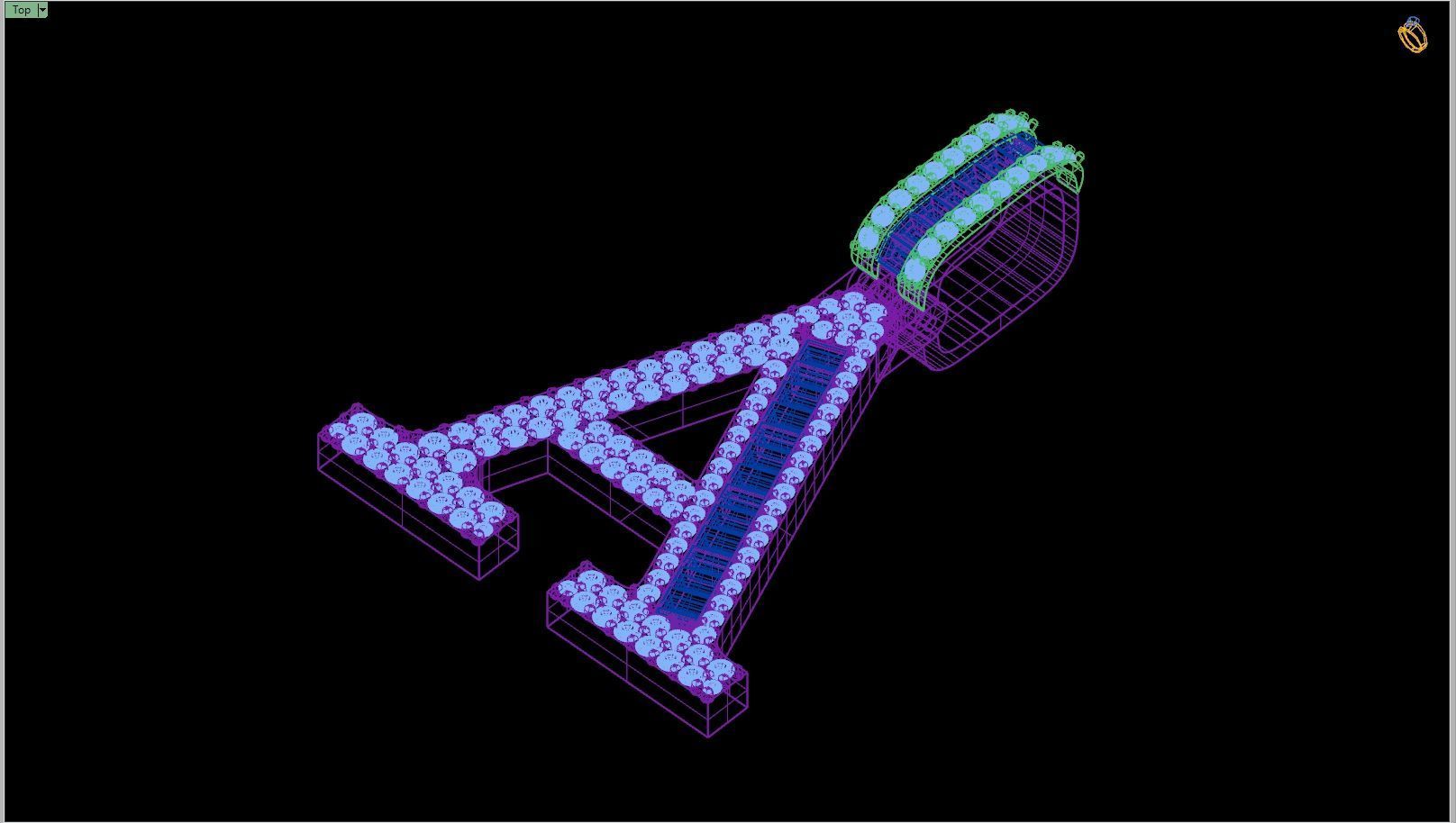 Custom Initial A Letter Diamond Pendant A to Z Alphabet Necklace 3D print model_13