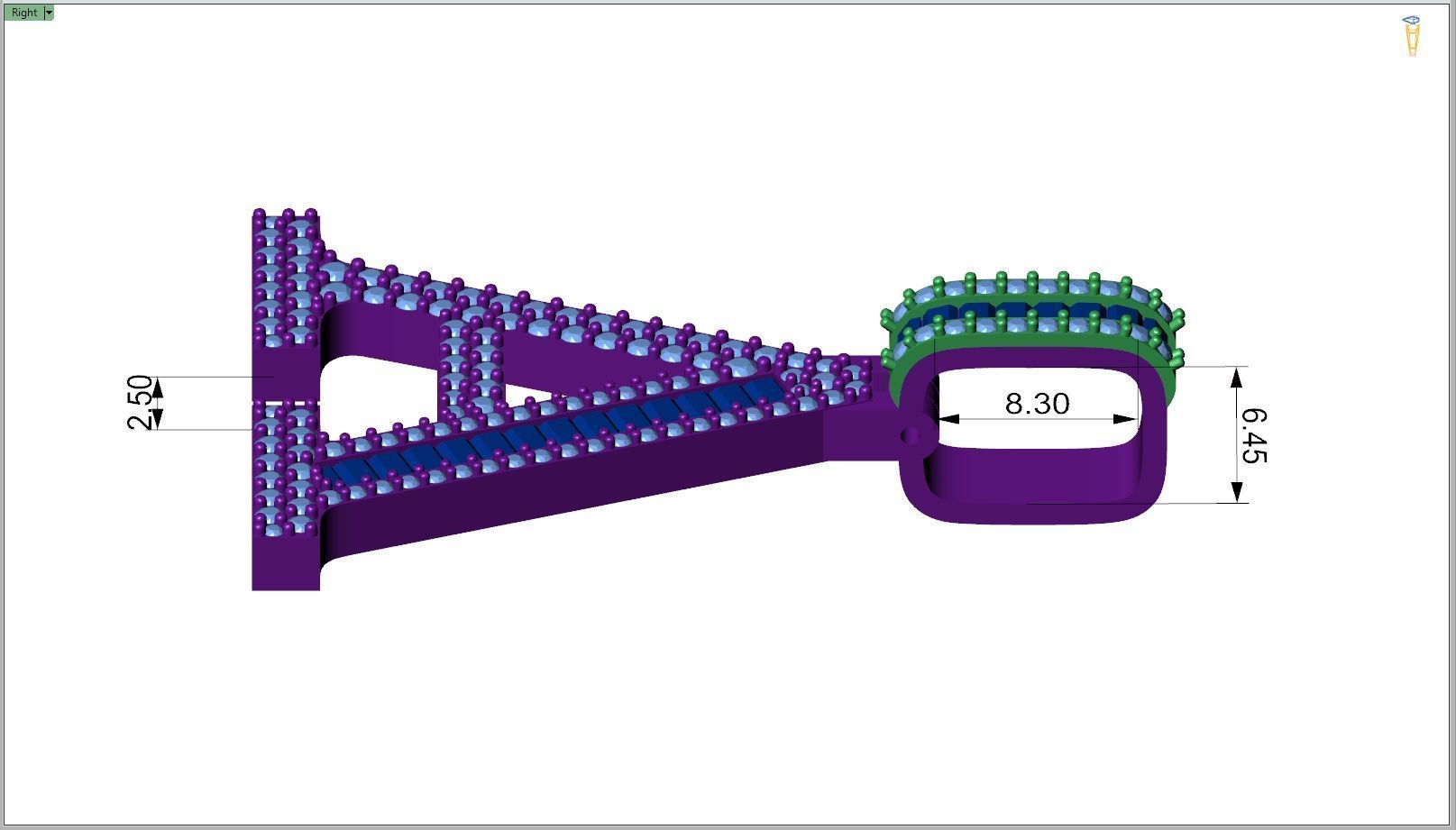 Custom Initial A Letter Diamond Pendant A to Z Alphabet Necklace 3D print model_7