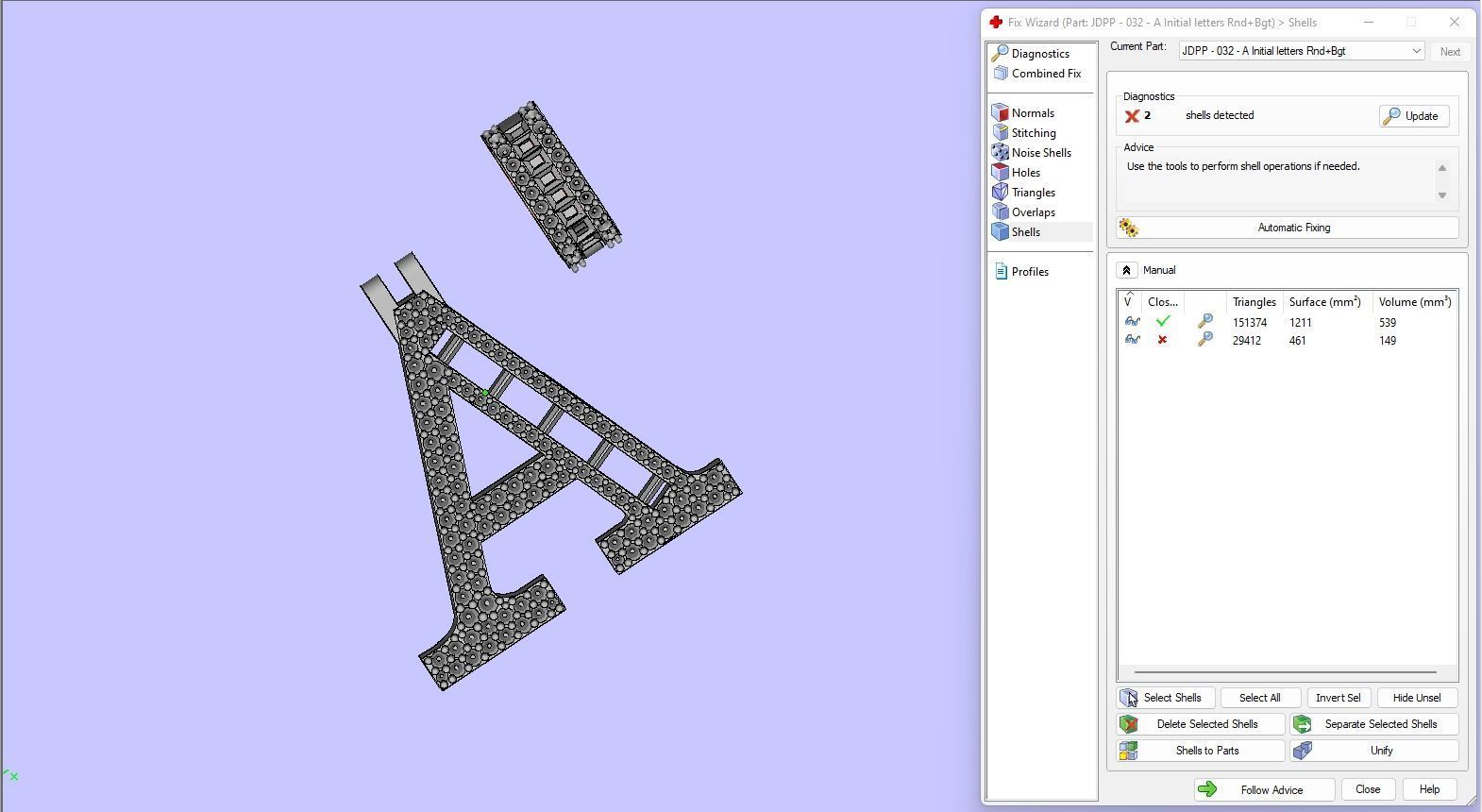 Custom Initial A Letter Diamond Pendant A to Z Alphabet Necklace 3D print model_18