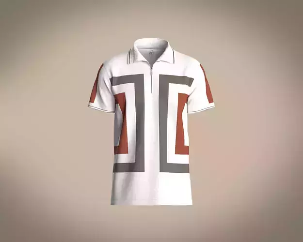 Color block short sleeve polo shirt with quarter zip