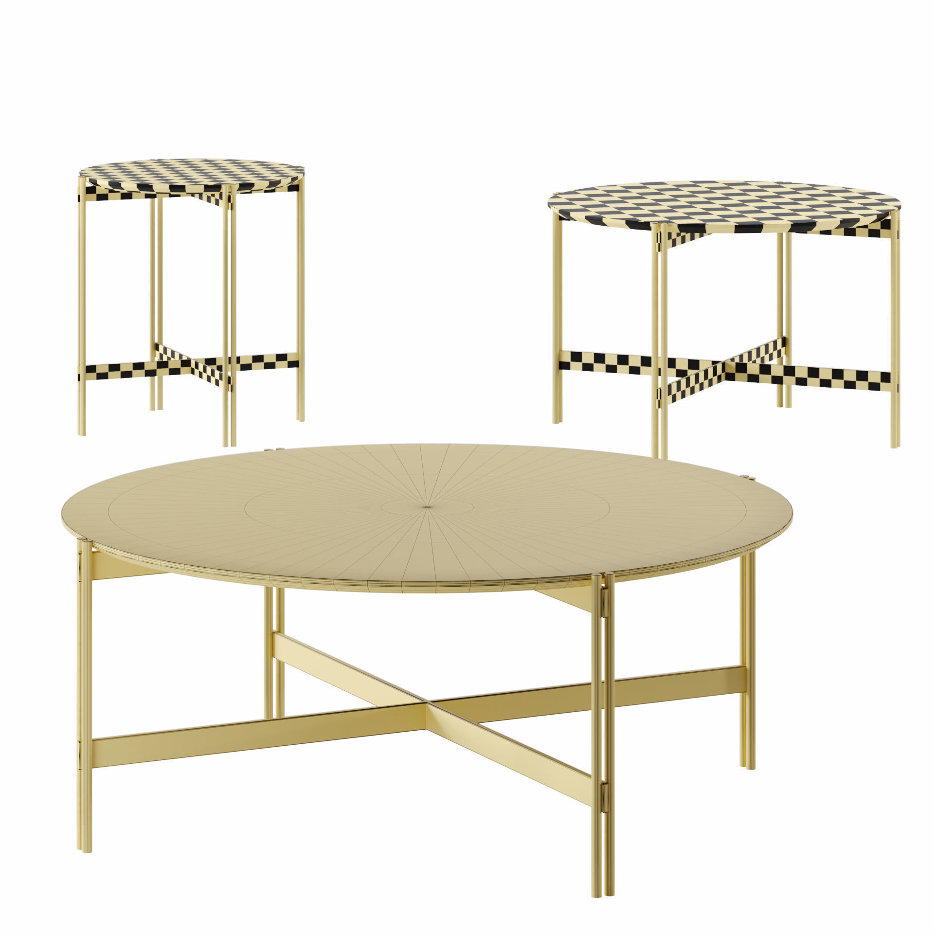 duo table set 3D model_4