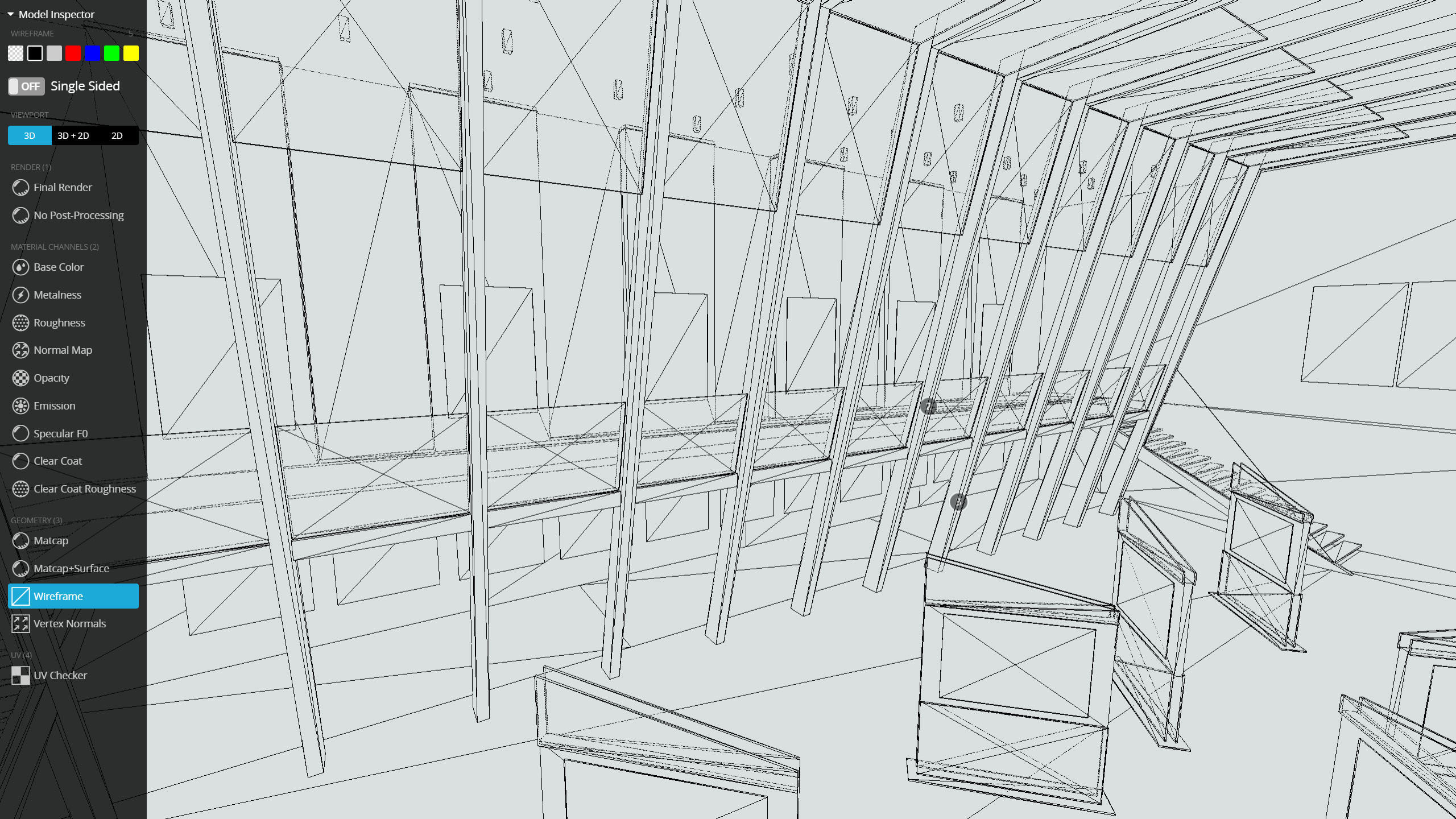 G0024 VR Virtual Reality Art Gallery Squid Low-poly 3D model_10