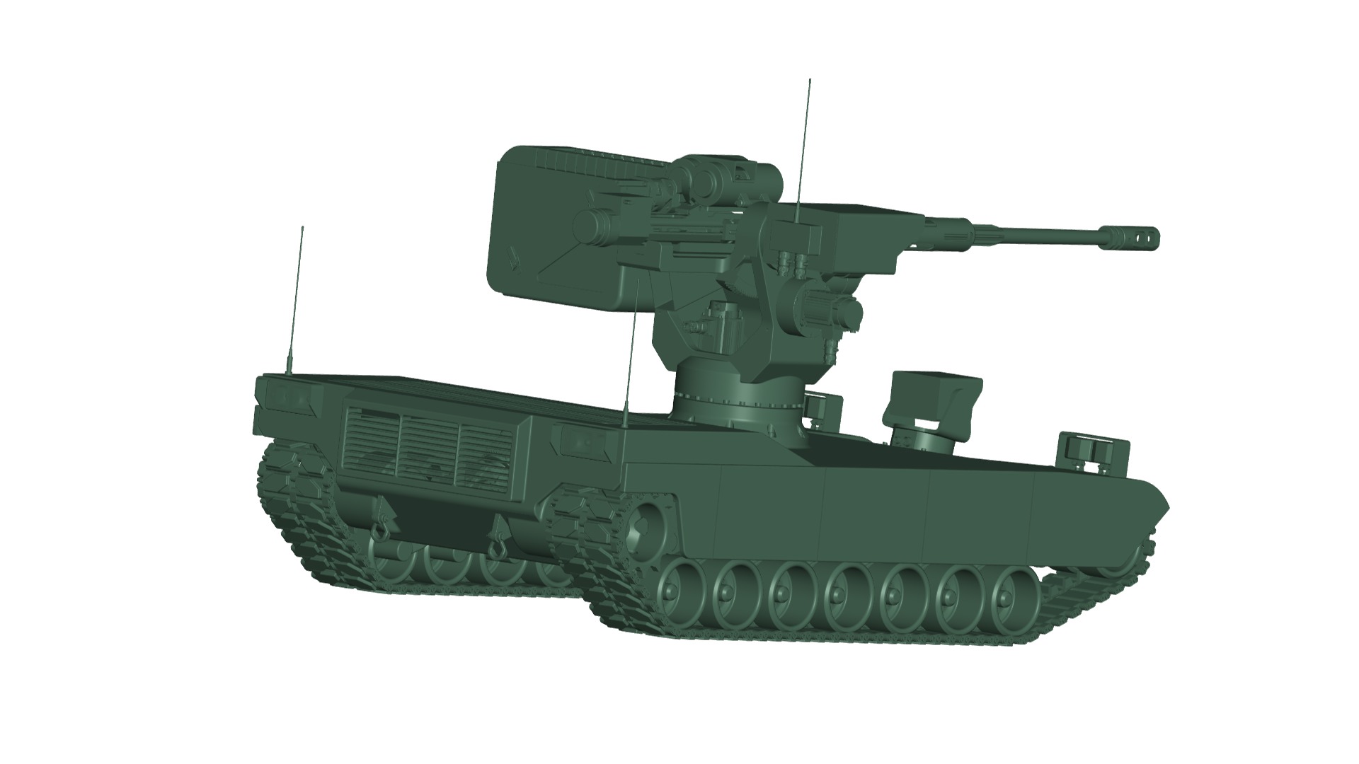 robotic Remote controlled weapon station 3D model_1