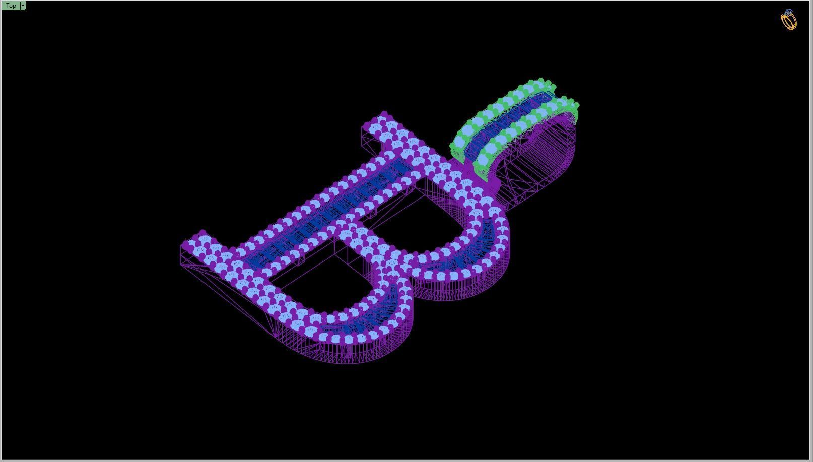 Custom Initial B Letter Diamond Pendant A to Z Alphabet Necklace 3D print model_13