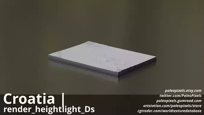 Croatia FBX mesh Displacement 14k High resolution Maps and masks 3D print model