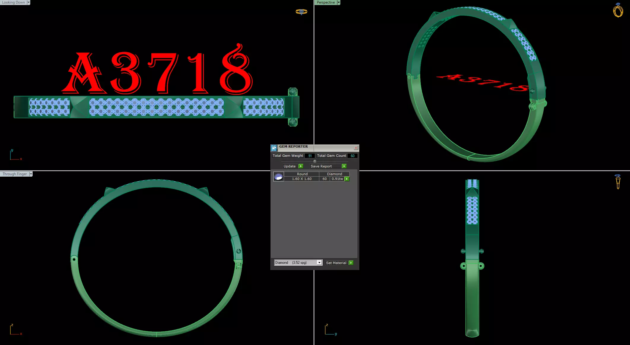 bangle bracelet 3D print model_0