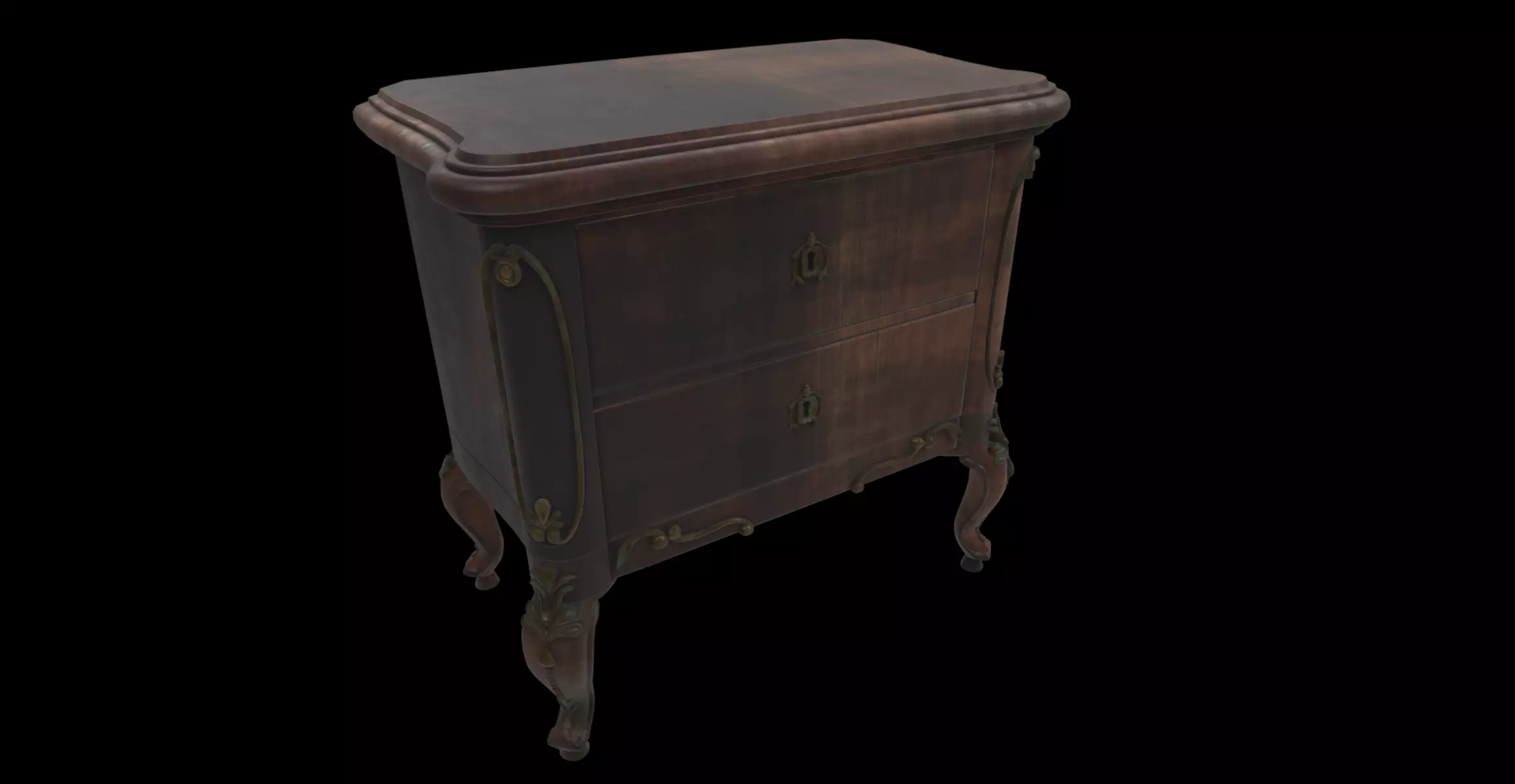 shabby chic drawer 3D model