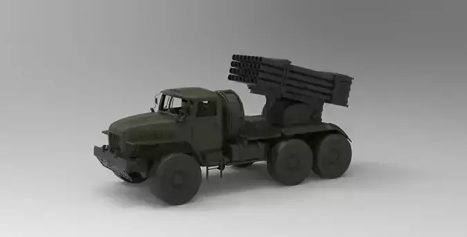 Multiple rocket launcher 3D model