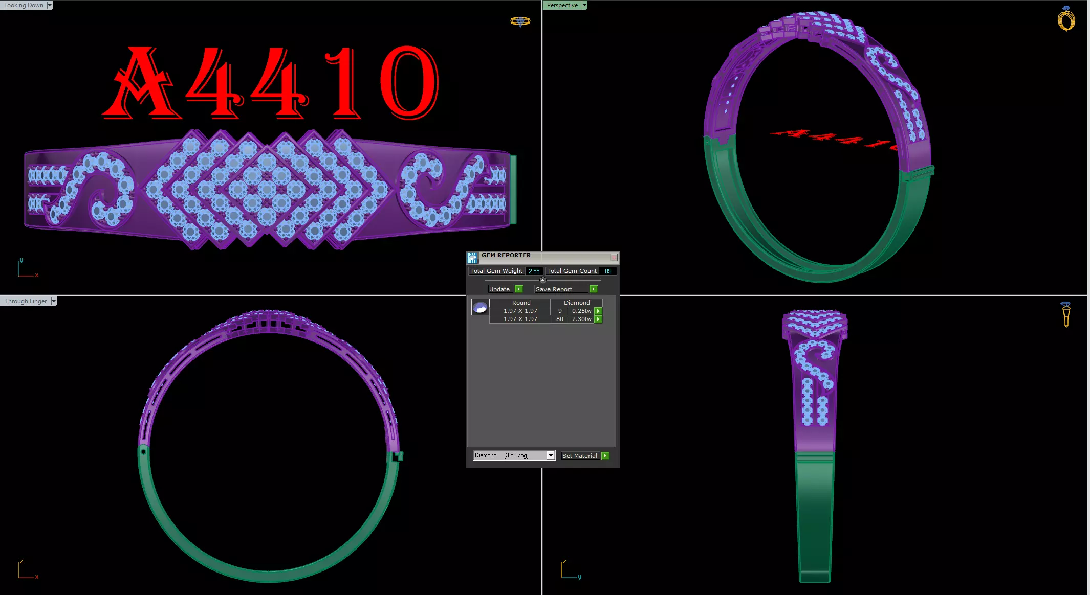 bangle bracelet 3D print model_0