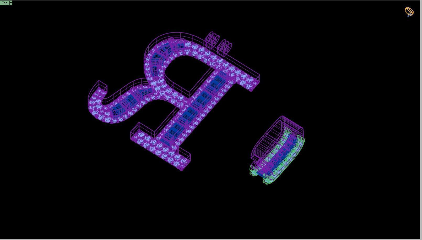 Custom Initial R Letter Diamond Pendant AtoZ Alphabet Necklace 3D print model_15