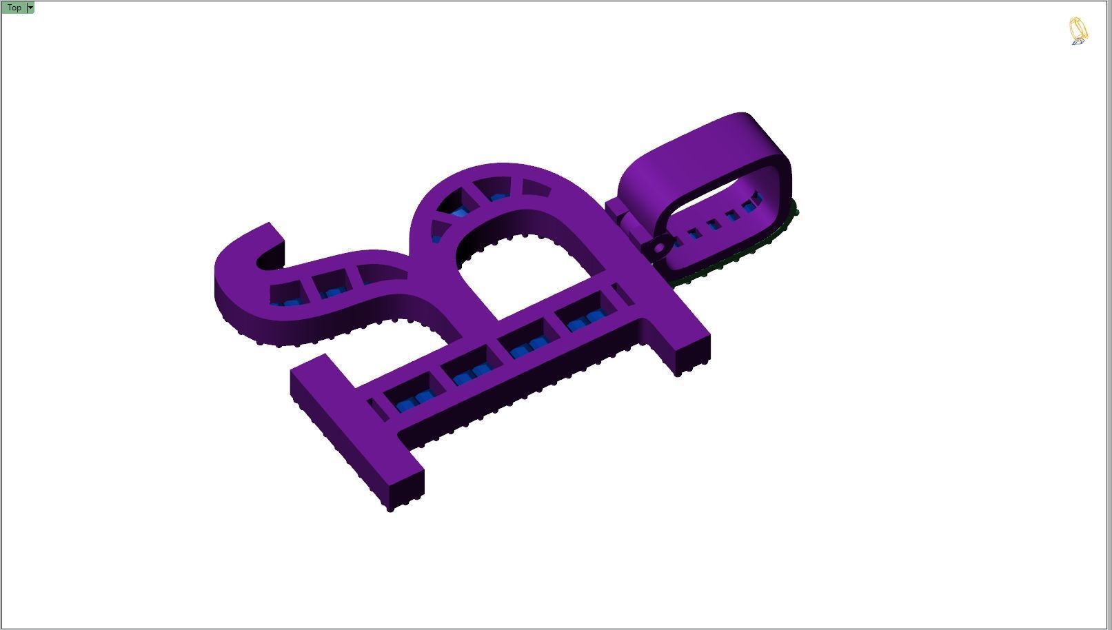 Custom Initial R Letter Diamond Pendant AtoZ Alphabet Necklace 3D print model_9