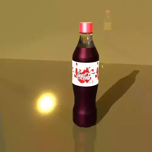 High-Quality 3D Model of a Coca-Cola Bottle - Photorealistic Low-poly 3D model