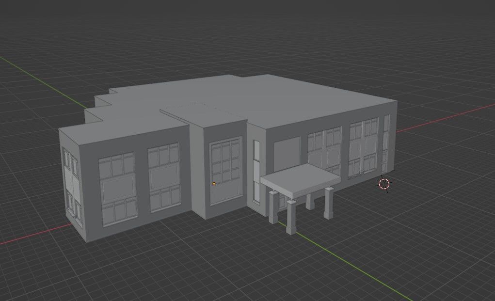 Administration building 3D 3D model_3