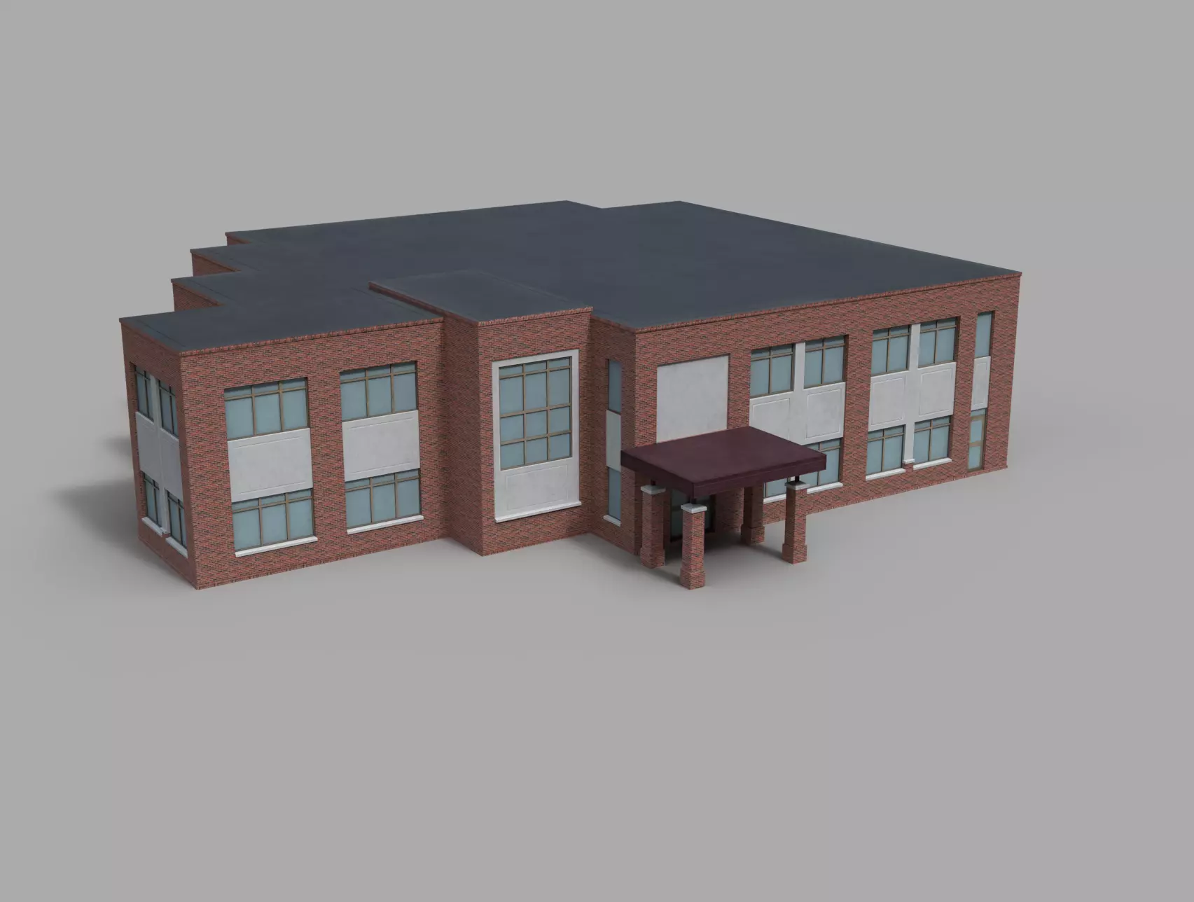 Administration building 3D 3D model_0