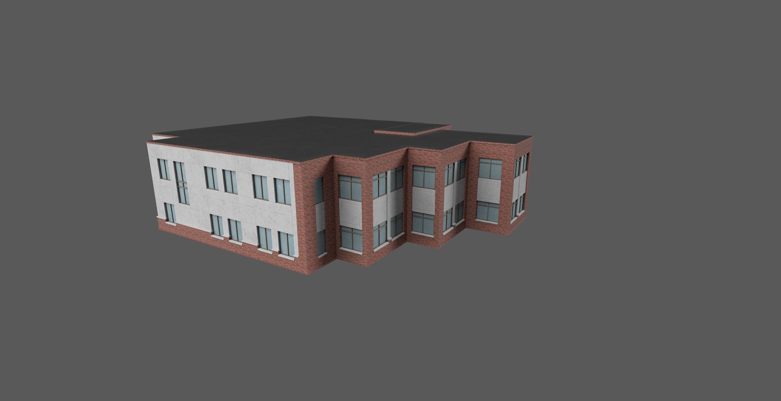 Administration building 3D 3D model_2