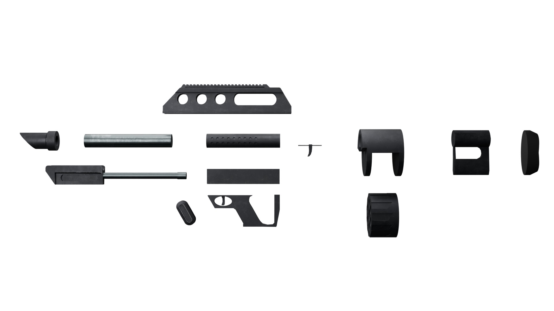 Pancor Jackhammer MK3A1 Custom Low-poly 3D model_3