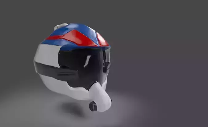 Macros Robotic Helmet  Low-poly 3D model