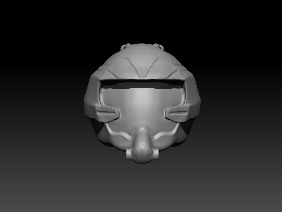 Macros Robotic Helmet  Low-poly 3D model_5