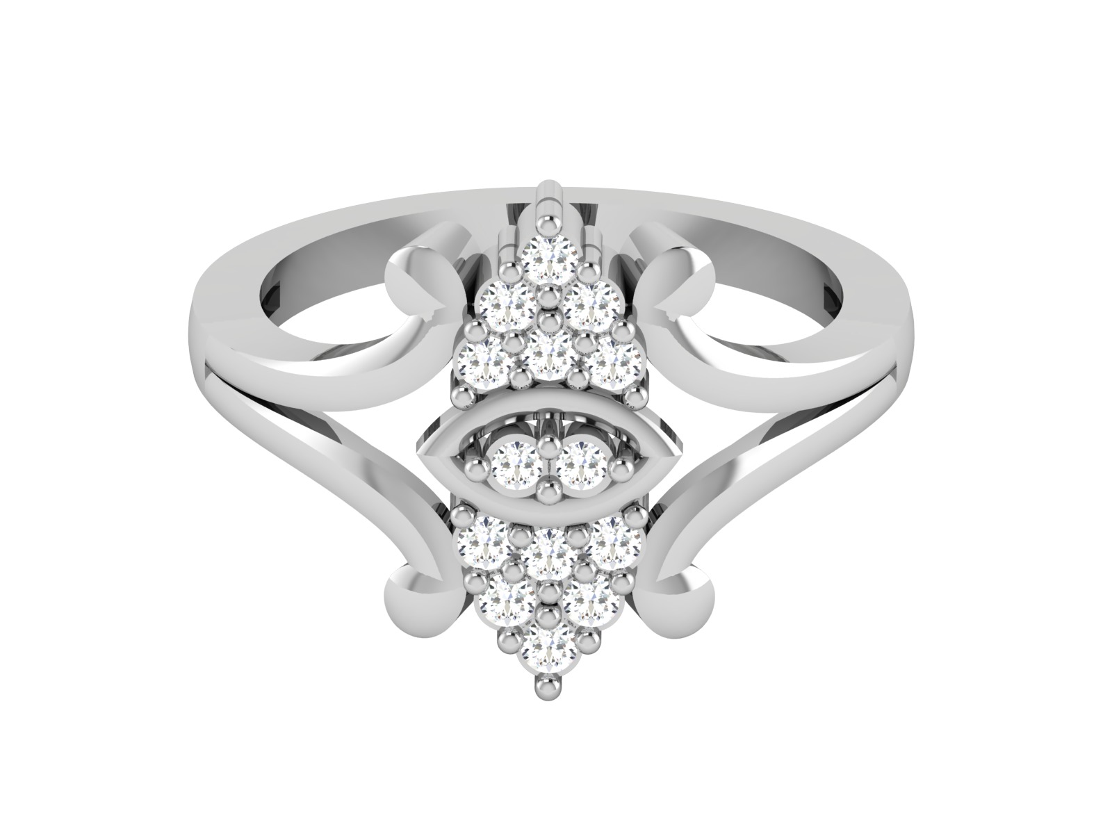 Women Diamond Ring 3dm renders details 3D print model_7