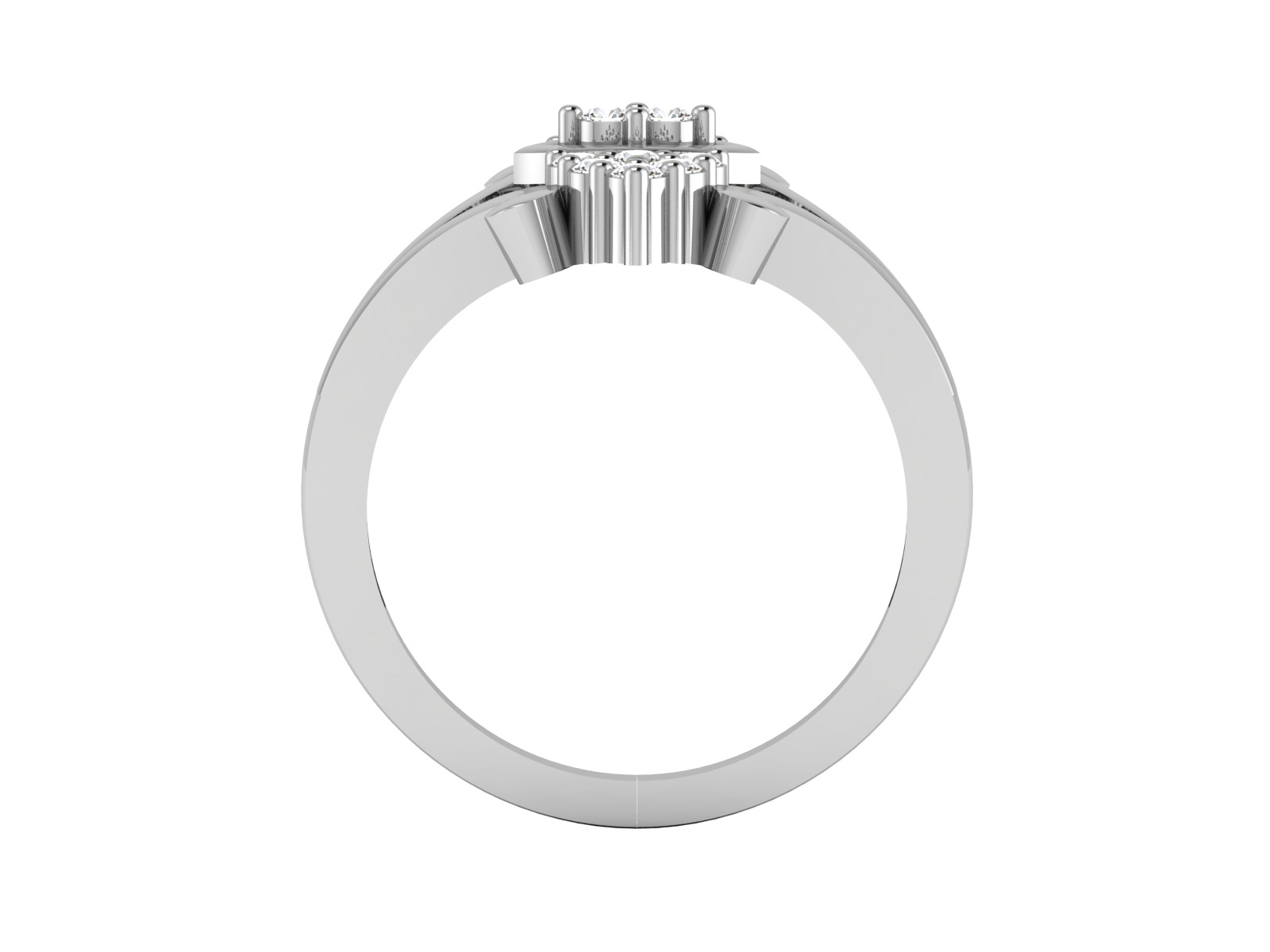 Women Diamond Ring 3dm renders details 3D print model_2