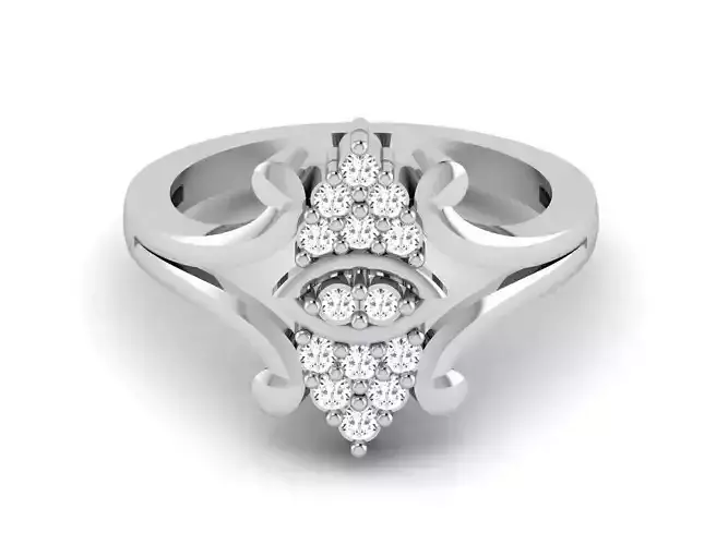 Women Diamond Ring 3dm renders details
