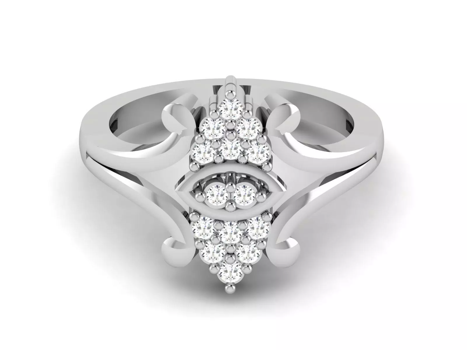 Women Diamond Ring 3dm renders details 3D print model_0