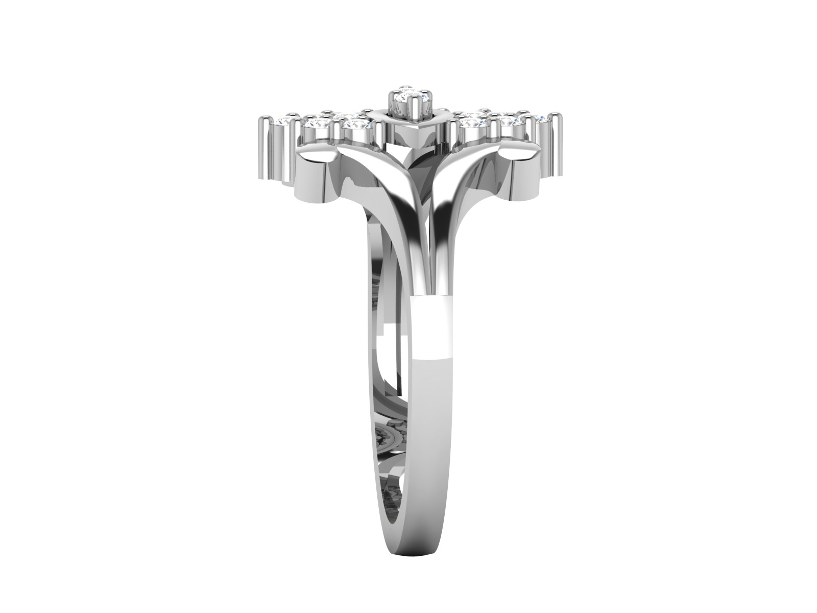 Women Diamond Ring 3dm renders details 3D print model_6