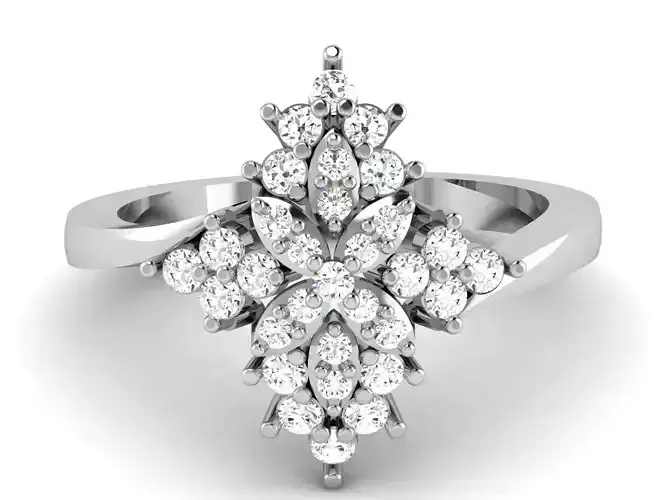 Women Diamond Ring 3dm renders details