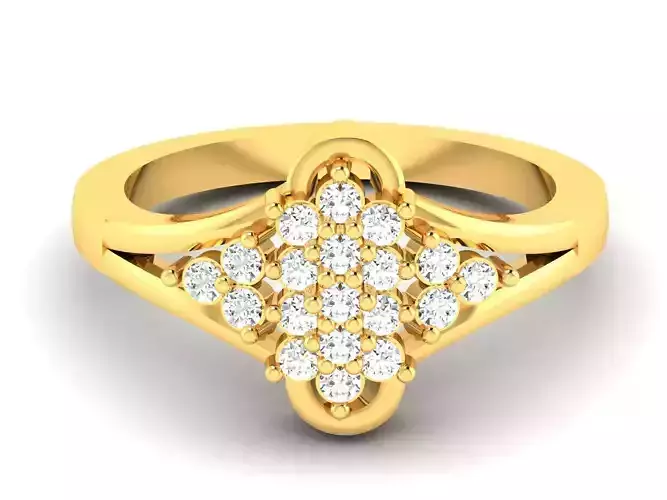 Women Diamond Ring 3dm renders details