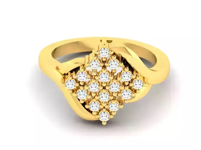 Women Diamond Ring 3dm renders details
